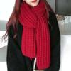 Acrylic Fibers Knitting Wool Scarf Polyester Winter Warmer Scarf  Windproof