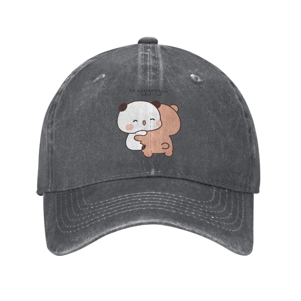 Umarmungs-Moment von DuDu Bär zu BuBu Panda Sonne Baseballkappe Unisex Teens Gewaschene Trucker-Kappe Heißer Verkauf Snapback-Kappe Geburtstagsgeschenk