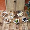 Set Of 6 Star/Moon White Ceramic Serving Dishes
