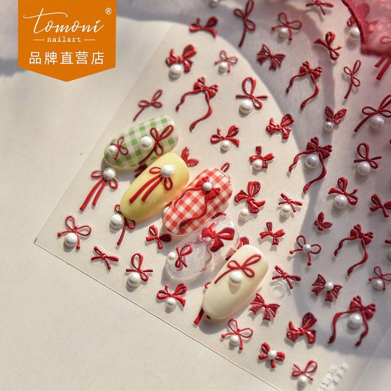

Tomoni Bright Crystal Nail Art Stickers Best Selling Stationery Children s Nail Stickers Red Bows Nail Art Stickers 4819 Default