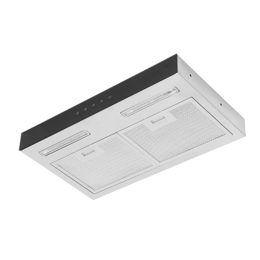 RV Stove Range Hood Stainless Steel Dual Exhaust Fan Touch Control 3 Adjustable Gear LED Light