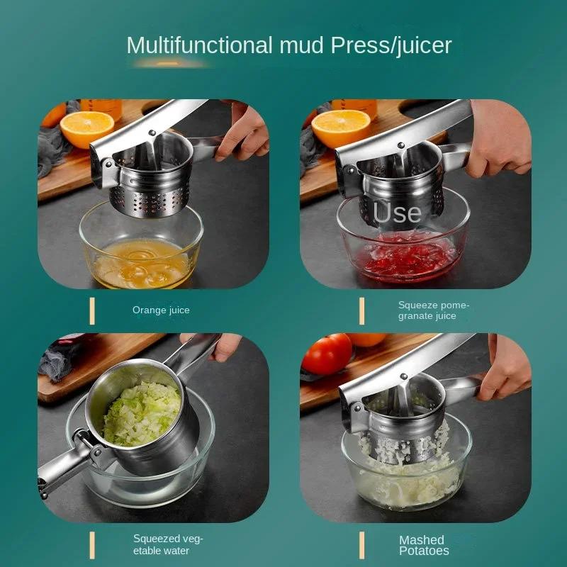 Stainless Steel Potato Machine For Potato Fruit Vegetable Juicer Presser Potato Mashers Ricers Kitchen Cooking Tools