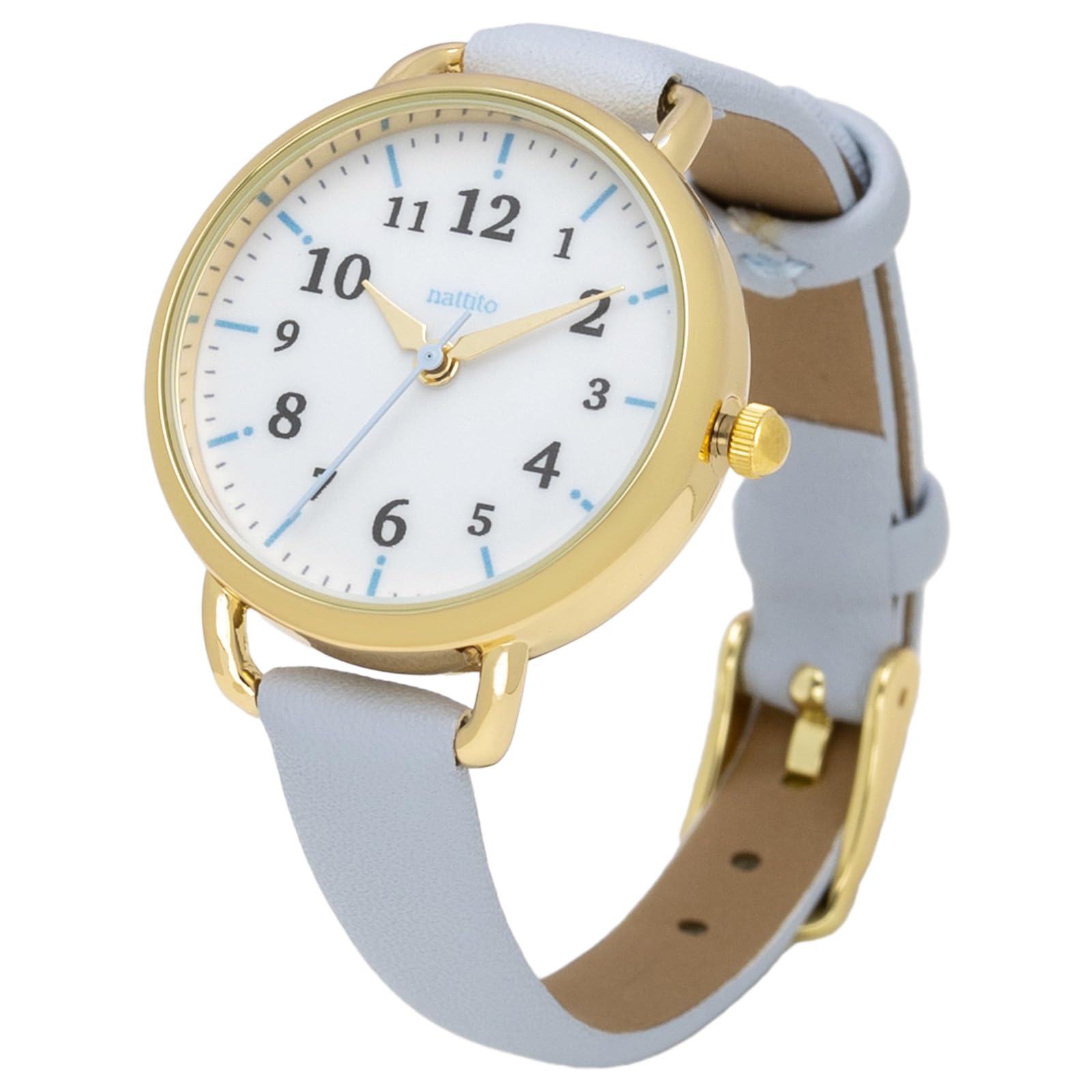 Fieldwork Women s Analog Watch with Leather Strap, Nickel-Free, Long-Lasting Design, Blue, NF Fool, YM086-4
