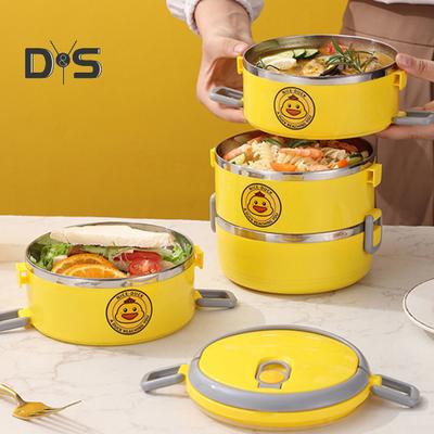 Lunch Box di grande capacità Resistente al calore Impilabile Facile da trasportare Multifunzionale Sigillato con coperchio Bento Box pieghevole salvaspazio Forniture per la casa