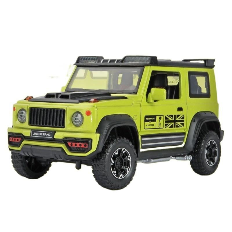 1/18 SUZUKI Jimny Mașină Off-Road din Aliaj Diecast & Vehicule de Jucărie Model de Mașină Direcție Roți Sunet și Lumină Jucării pentru Copii Cadouri
