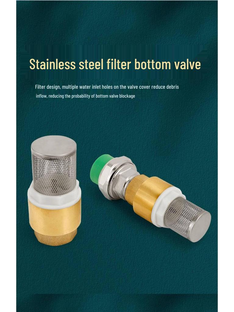All-Copper Well Check Valve with Anti-Backflow & Self-Priming Pump Filter, 1-inch PPR