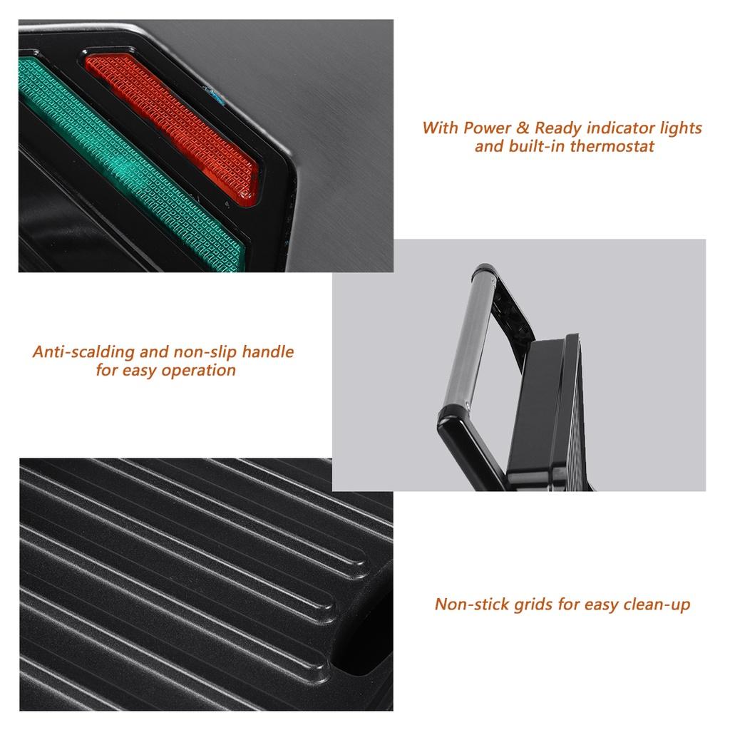 220-240V Dual Toast Grill Non Stick Surface Automatic Temperature Control Breakfast Maker Electric Sandwich Steak Maker