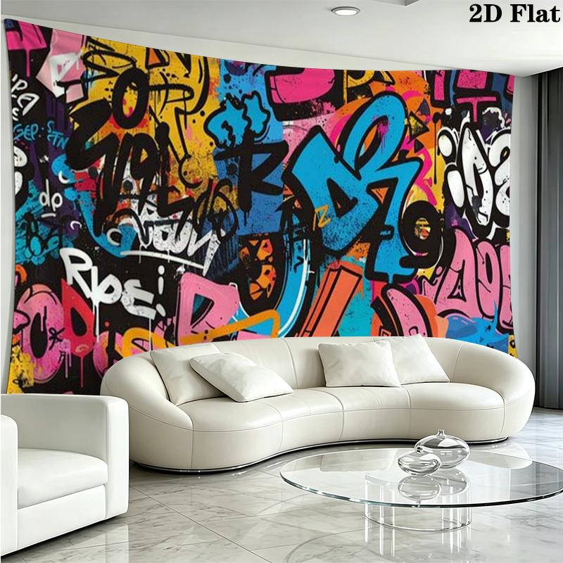 Hip pop Wall Tapestry Aesthetic Wall Hanging Printed Fabric Blanket Decorative Tapestries for Bedroom Living Room Home Decor