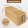 Cord Organizer Box Hand-woven Wire Storage Box Breathable Cable Hider Box Cord Hider Wire Box Desktop Data Line Plug Holders