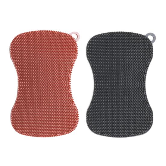 Dobbeltsidig oppvaskskrubber rengjøringsbørste Myk Fleksibel Gjenbrukbar Ikke-ripe Flerbruks oljeflekkfjerner Kjøkkenrengjøringsverktøy