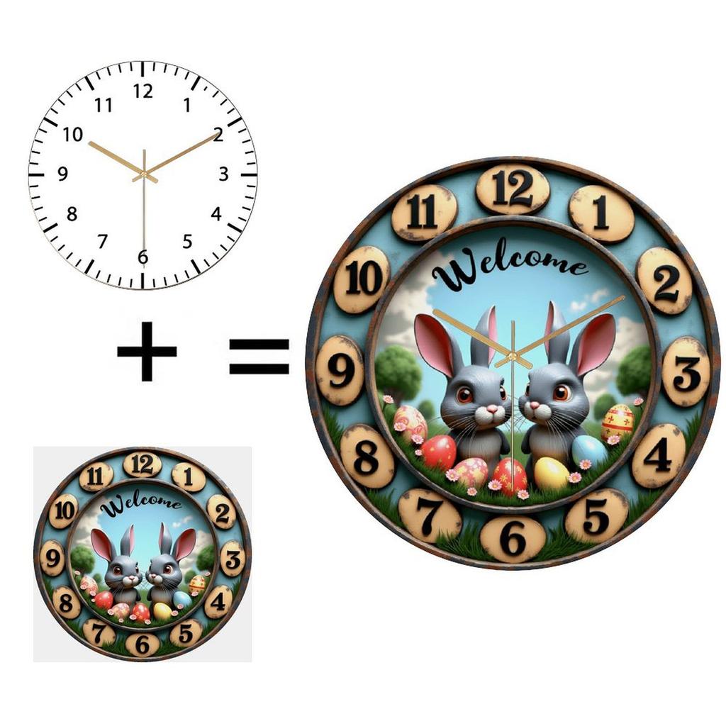 Large 12 Inch Glass Wall Clock from a Reputable and Trusted Home Decor Brand