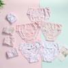 12PC/Set Baby Girls Briefs Cotton Panties Kids Floral Underwears Children Short Underpants For 2-12Years
