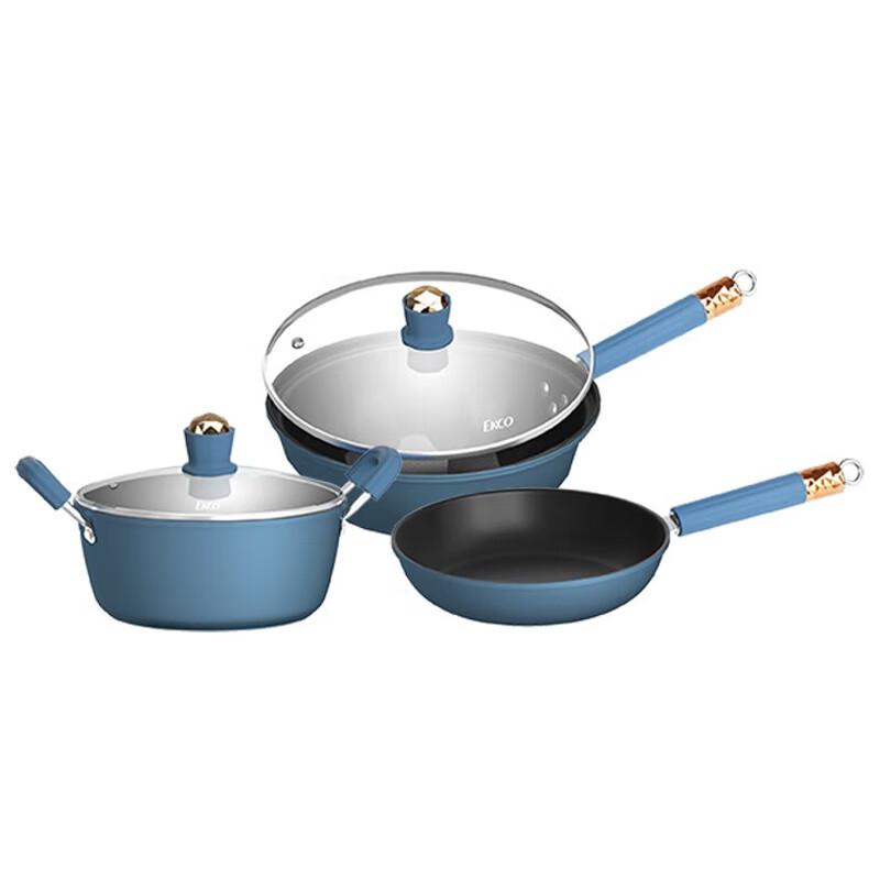 EKCO Will Blue 3-Piece Cookware Set