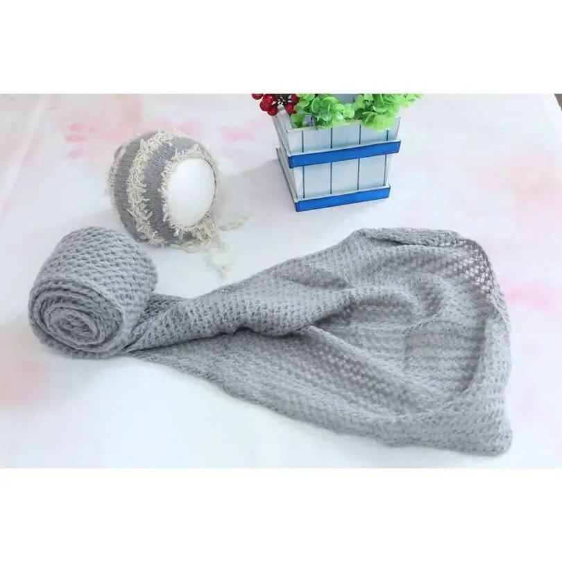 

Вязаная крючком детская мохеровая накидка с кружевной отделкой и чепчик из мохера, кружевная шапка, детское пеленальное одеяло, реквизит для фотосессии, вязаная переноска