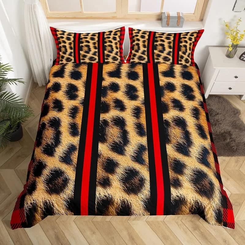 Cowhide Sunflower Duvet Cover Western Farm Animal Skin Bedding Set Microfiber Cow Fur Comforter Cover Twin For Boys Girls Room