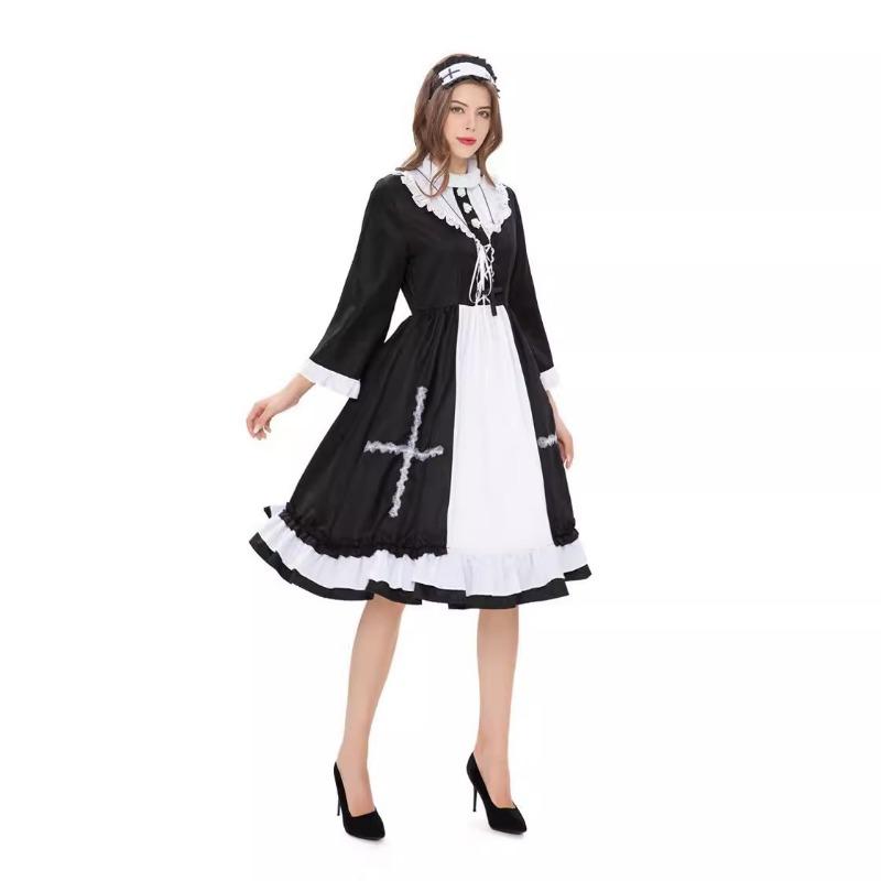 Halloween, Adult Nuns, Maid Uniforms, Performance Costumes, Sexy Performance Costumes, Maid Costumes