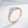 Luxury Natural Zircon Rings For Women  Rose Gold  Color Mix Setting Slim Design Daily Bride Wedding Jewelry