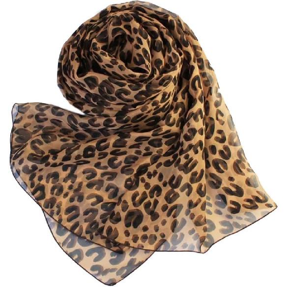 INOGIH Women Print Florals Shawl Wraps Lightweight Scarfs - Fashion Leopard Print Sunscreen Shawls Holiday Scarf for Travel