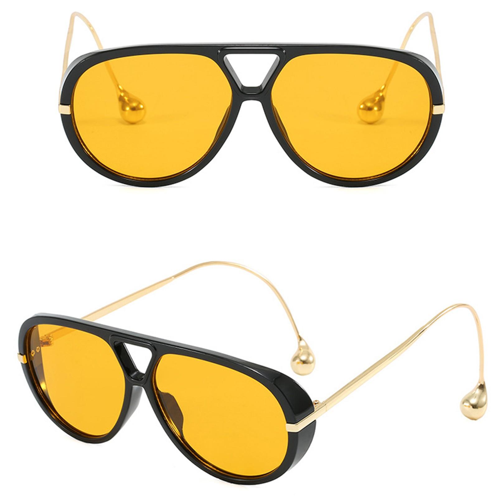 

Винтажные солнцезащитные очки оверсайз женские с серьгой, 70-е ретро щиток большая оправа роскошные трендовые солнцезащитные очки One Size