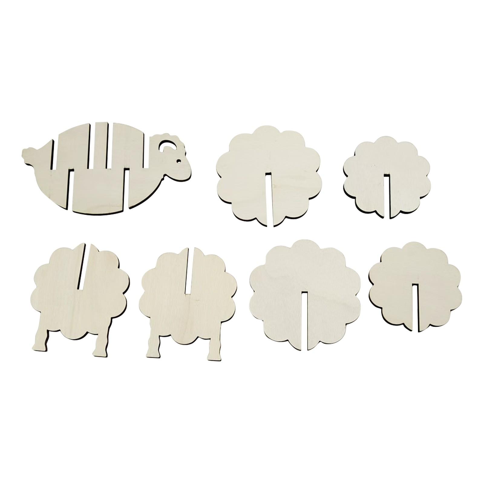 

Деревянный теплоизоляционный коврик в форме овцы, креативное украшение стола против ожогов для дома One Size