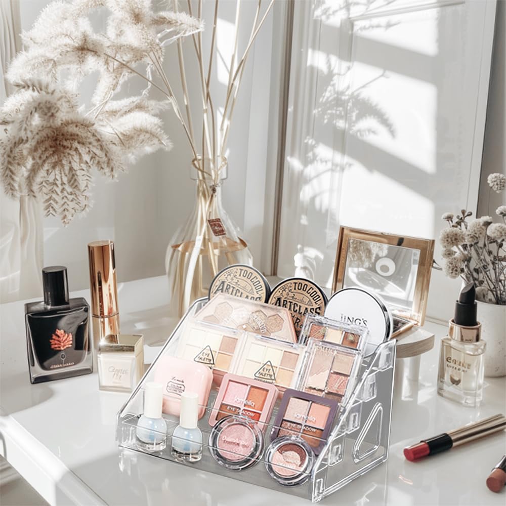 Beyond The Future Acrylic Makeup Storage 5 Desktop Cosmetic Organizer Suitable for Large Popular Cosmetic Storage Box Box, Tiers, Space-Saving Tray,