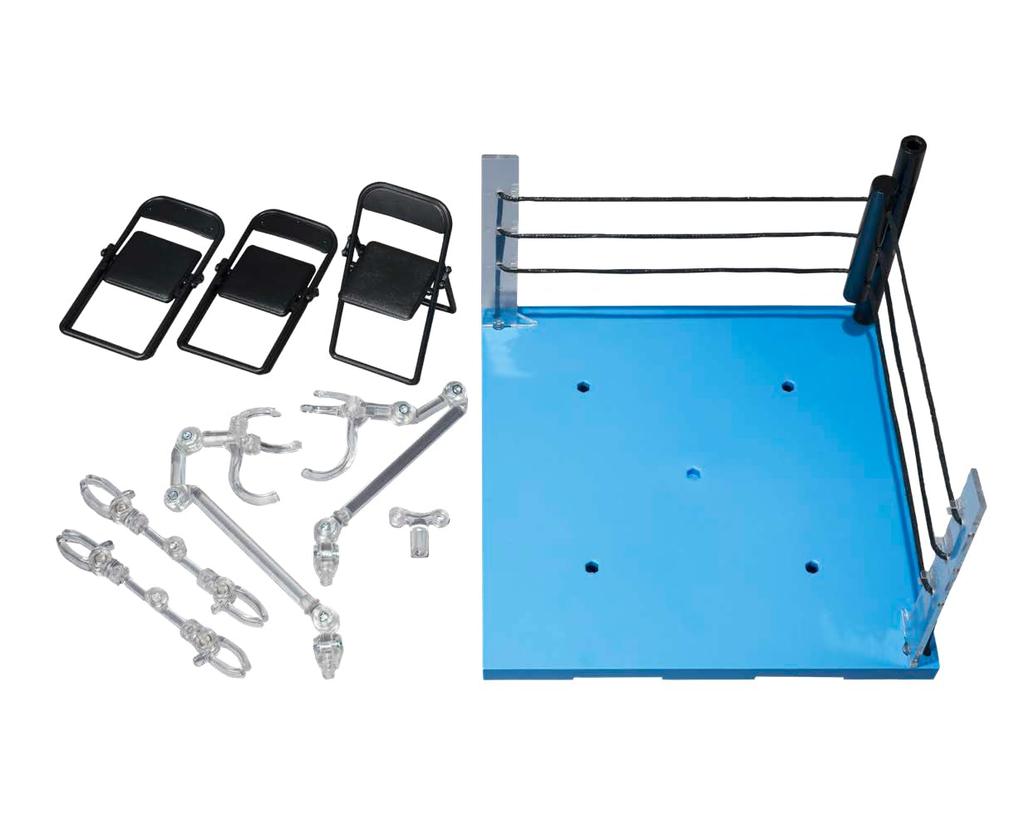 TAMASHII NATIONS Tamashii STAGE ACT Ring Corner Pipe Chair Set for 170mm ABS Cotton Painted Base (Neutral Corner) & S.H.Figuarts Approx. &