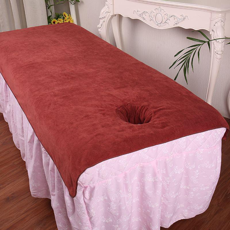 

Утолщенное полотенце-покрывало для массажной кушетки с отверстием для лица - Быстро впитывает воду и не оставляет ворсинок, Аксессуар для ванны для ухода за кожей Standard 50x80cm Head Towel with Hole кофейный