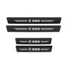 4 Pieces Of Carbon Fiber Patterned Door Tread Stickers For Car Threshold Strips