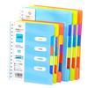 A5 Spiral Notebook with Dividers: 50K Thick Loose-Leaf Student Draft Book