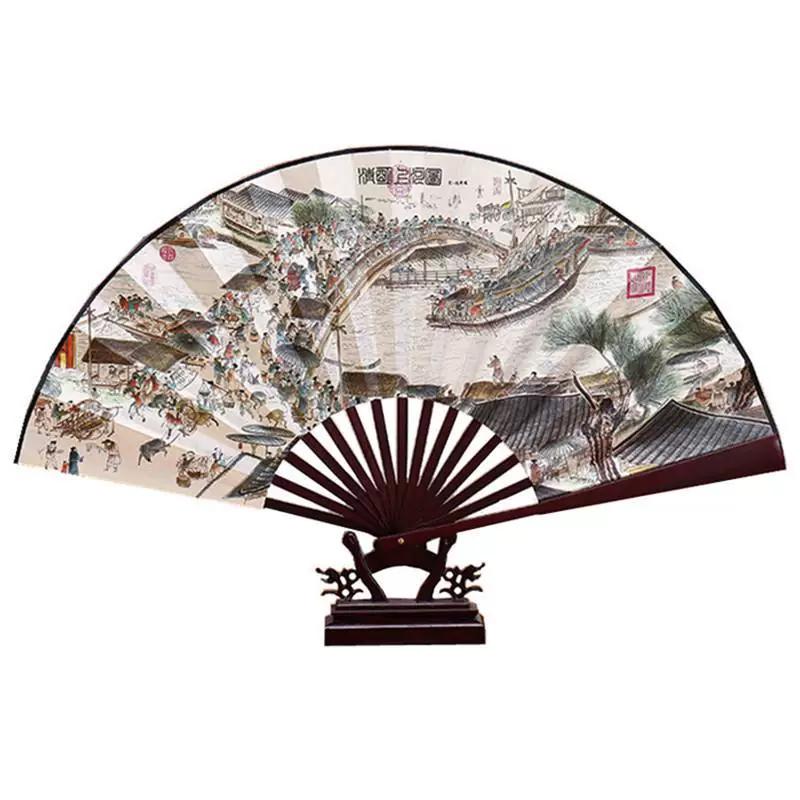 Folding Fan 10inch Chinese Ancient Style DIY Fan National Trend Dance Fan Retro Promotional Summer Fan