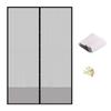 Magnetic Snap Screen Door Curtain Polyester Mesh Full Frame Hook & Loop Fits Doors Up To 210cm