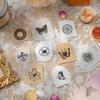 8 st trähantverksstämpel vintage scrapbookingstämpel blommastämpel med stämpeldyna för korttillverkning scrapbooking journalalbum