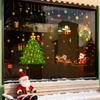 Santa Claus Reindeer Electrostatic Glass Window Display Scene Arrangement Shopping Mall Decoration Atmosphere Stickers