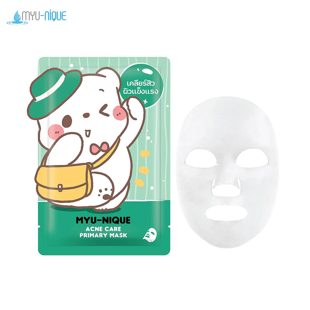 Sada primárních masek Myu-nique (Energizující, bělící, péče o akné a Detox & Clear) 25 g. x 4 ks / 8 ks - Thajská péče o pleť