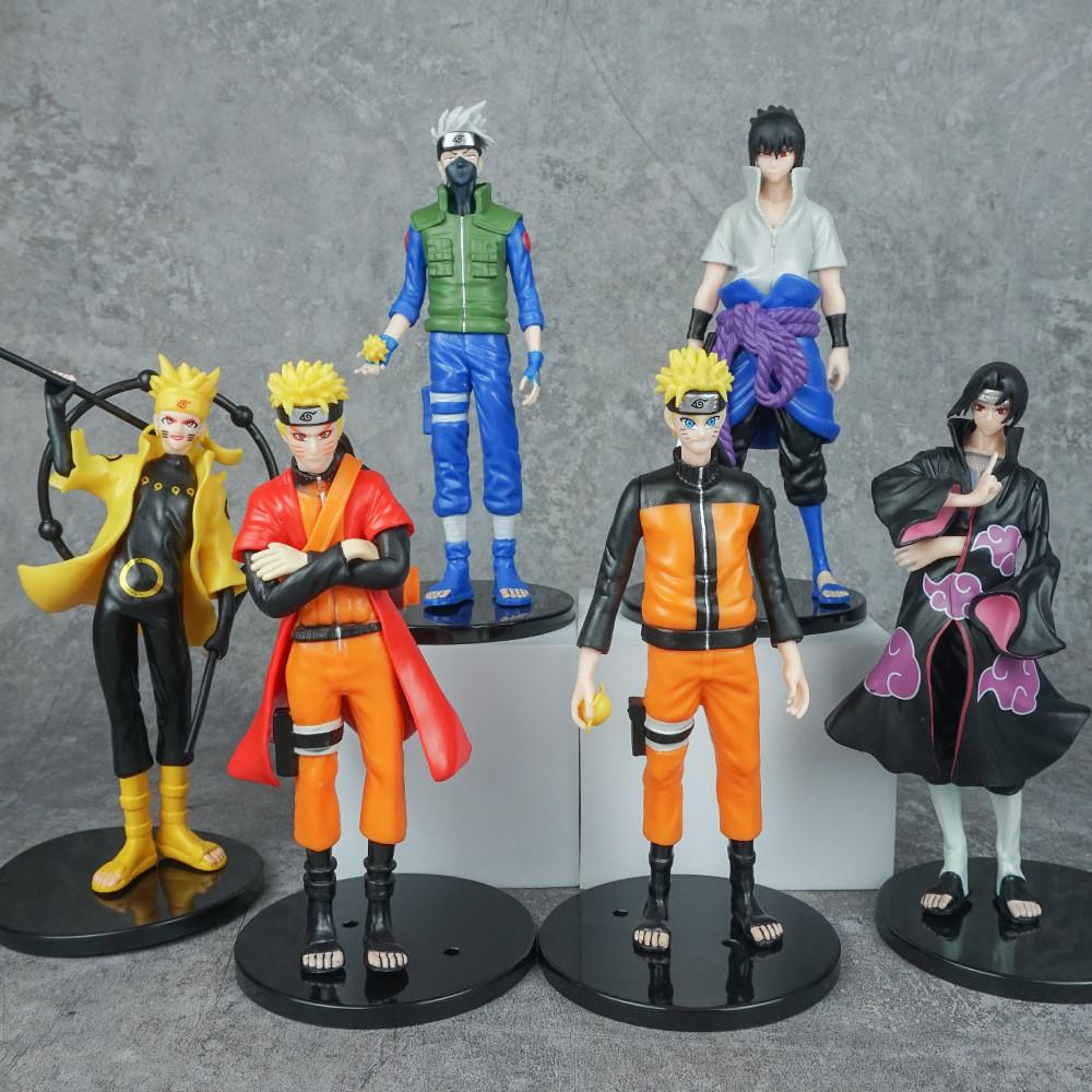 Sasuke Naruto Kakashi  Itachi Anime Character Model Figurine Set Ornament