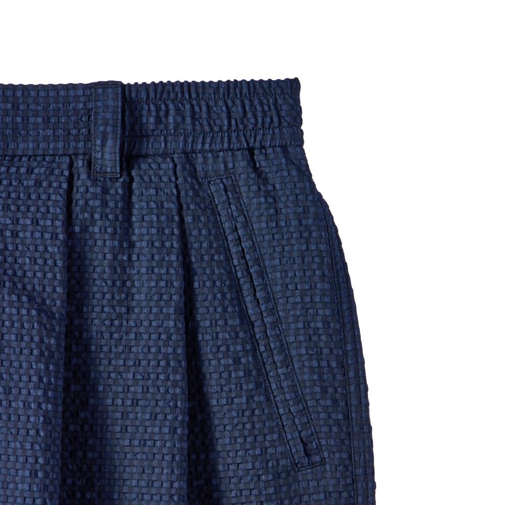 BROMPTON LONDON Seersucker Set Trousers - Navy (P242Mpt532)