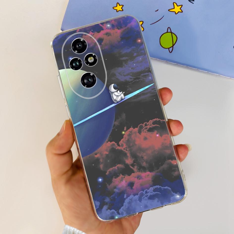 For Huawei Honor 200 Pro 5G Case New Stylish Flower Slim Soft Clear Silicone Phone Cover For Honor 200 Pro Bumper Honor200 Coque