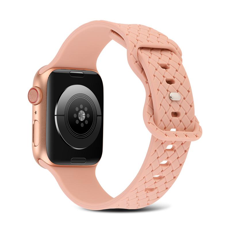 רצועת ספורט קלועה מסיליקון לרצועת Apple Watch 45 מ"מ 40 מ"מ 44 מ"מ iWatch 41 מ"מ 38 מ"מ iWatch סדרה 8 7 6 SE 5 4 3 49 מ"מ 42 מ"מ