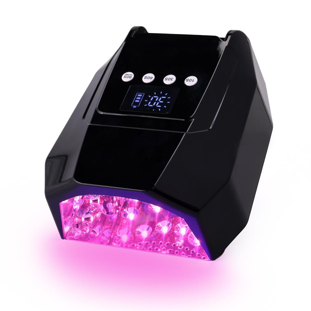 BEPAN 98W Powerful Pink LEDs UV Lamp Rechargeable Battery Manicure Pedicure Curing Polish Cordless Nail Dryer Fast Drying Gel