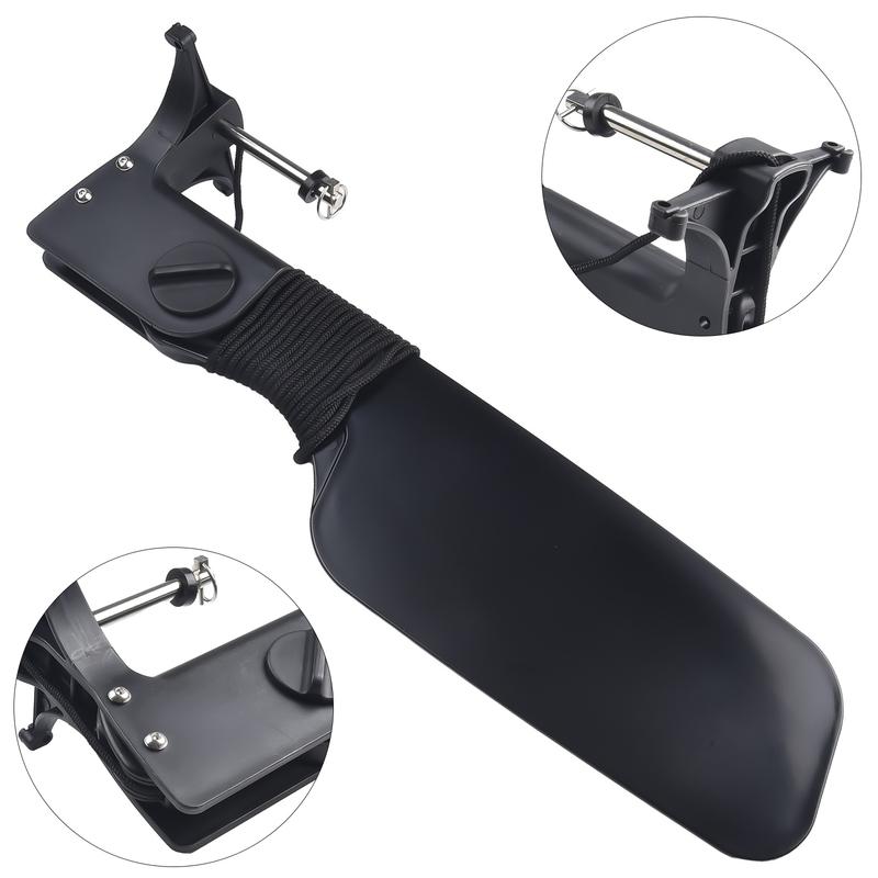 Gouvernail de Bateau pour Kayak Canoë avec Poulie Contrôle de Direction Bateau de Pêche Gouvernail à Grande Queue en Nylon pour Utilisation sur Embarcation