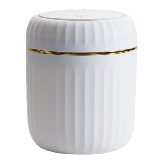 Desktop Can Non-Slip with Press-Type Lid Trash Design Compact Size Garbage