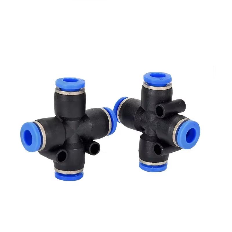 58Pcs/Box PU/PG/PE/PY/PV PP Plug Pneumatic Connectors Kit 8mm Outer Diameter of the Hose Pipe Tube Air Compressor Parts