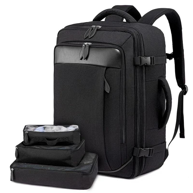 Large Capacity Travel Expandable Large Suitcase Backpacks With 4 Packing Cubes Water Resistant Luggage Daypack Backpack