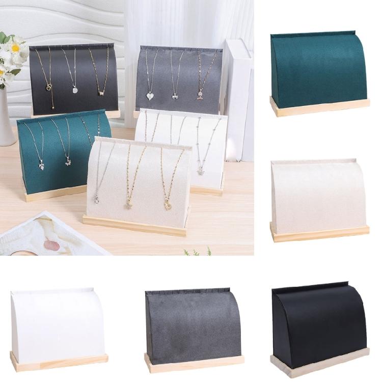 Practical Leather Necklace Display Stand Elegant Jewelry Presentation Holder