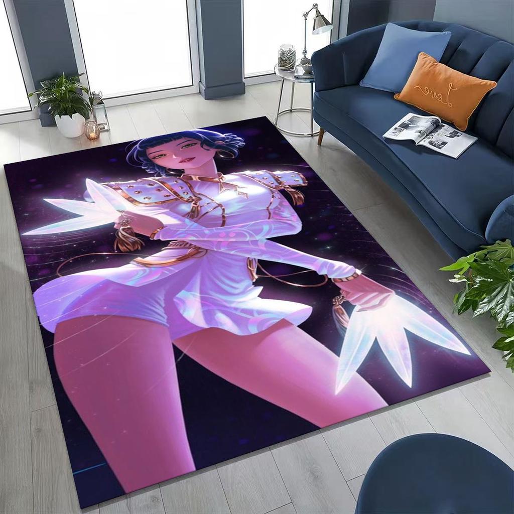 27 Style New KPOP Demon Hunters Rumi Mira Zoey Cartoon Rug for Bedroom Living Room Sofa Home Doormat Decor, Non-slip Floor Mat