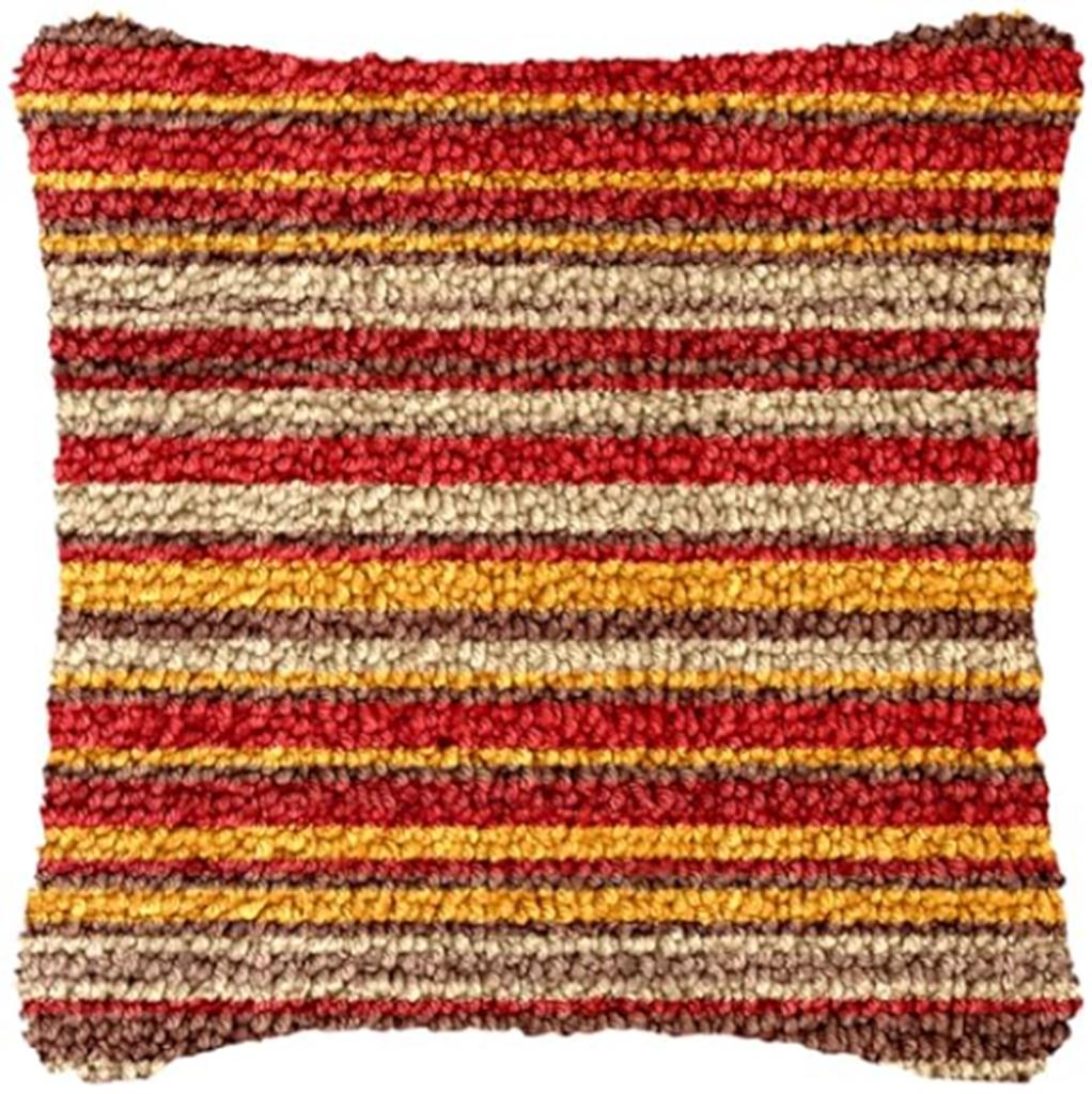 Geometric Abstract Latch Hook Pillow & Rug Kit DIY Section Embroidery for Home Decor, Modern Gift
