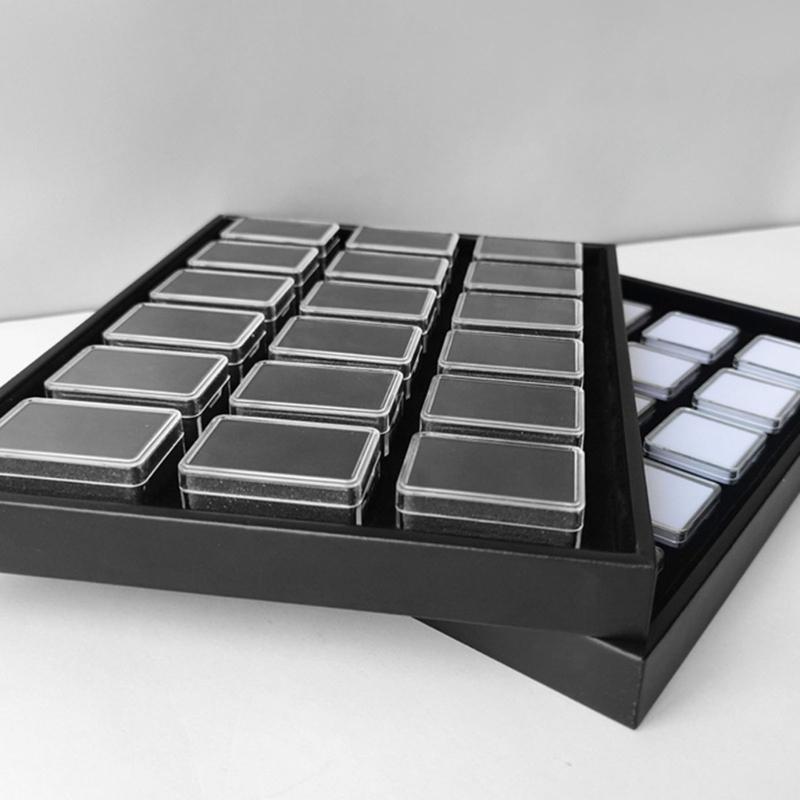 Tall Rectangular Organizers Box For Loose Stone Samples Waterproof PU Material Jewelry Showcase