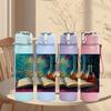 1PC Magic Book Potion Science Art Print 750ml Color Plastic Sports Water Bottle Leakproof Flip Straw Lid Suitable for Sports Office Home Use