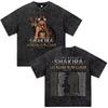 Shakira Las Mujeres Ya No Lloran World Tour 2026 Vintage Washed T-shirts Men Women Clothing Casual Harajuku Short Sleeve T Shirt