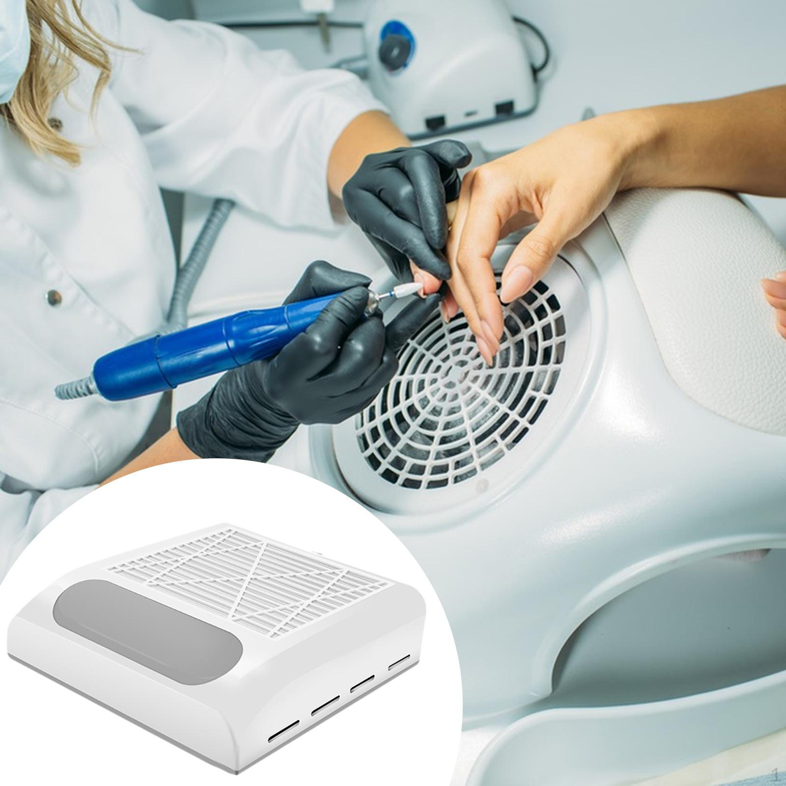 

Nail Vacuum Dust Collector Fan Powerful Low Noise for Acrylic Polishing white black white gray